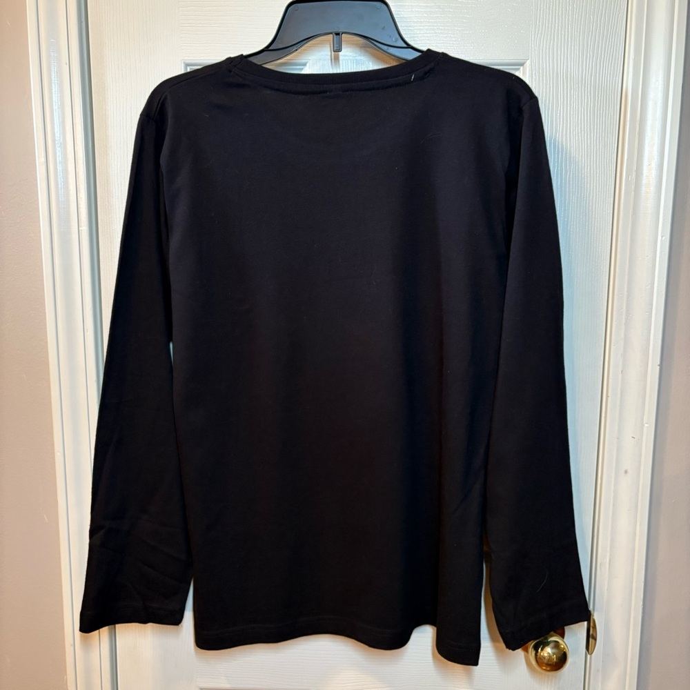 Legendary Whitetails Black L/S Tee with Gold Foil Floral Buck Design, L. NWT - Picture 3 of 8